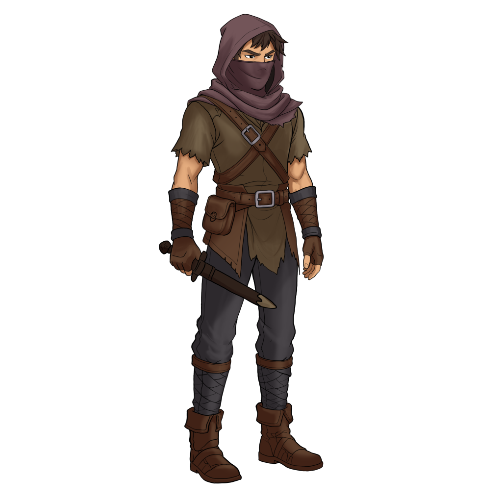 Bandit Thief Enemy 2D Game Character Asset Pack - Layered PSD & Spine 2D Sprite