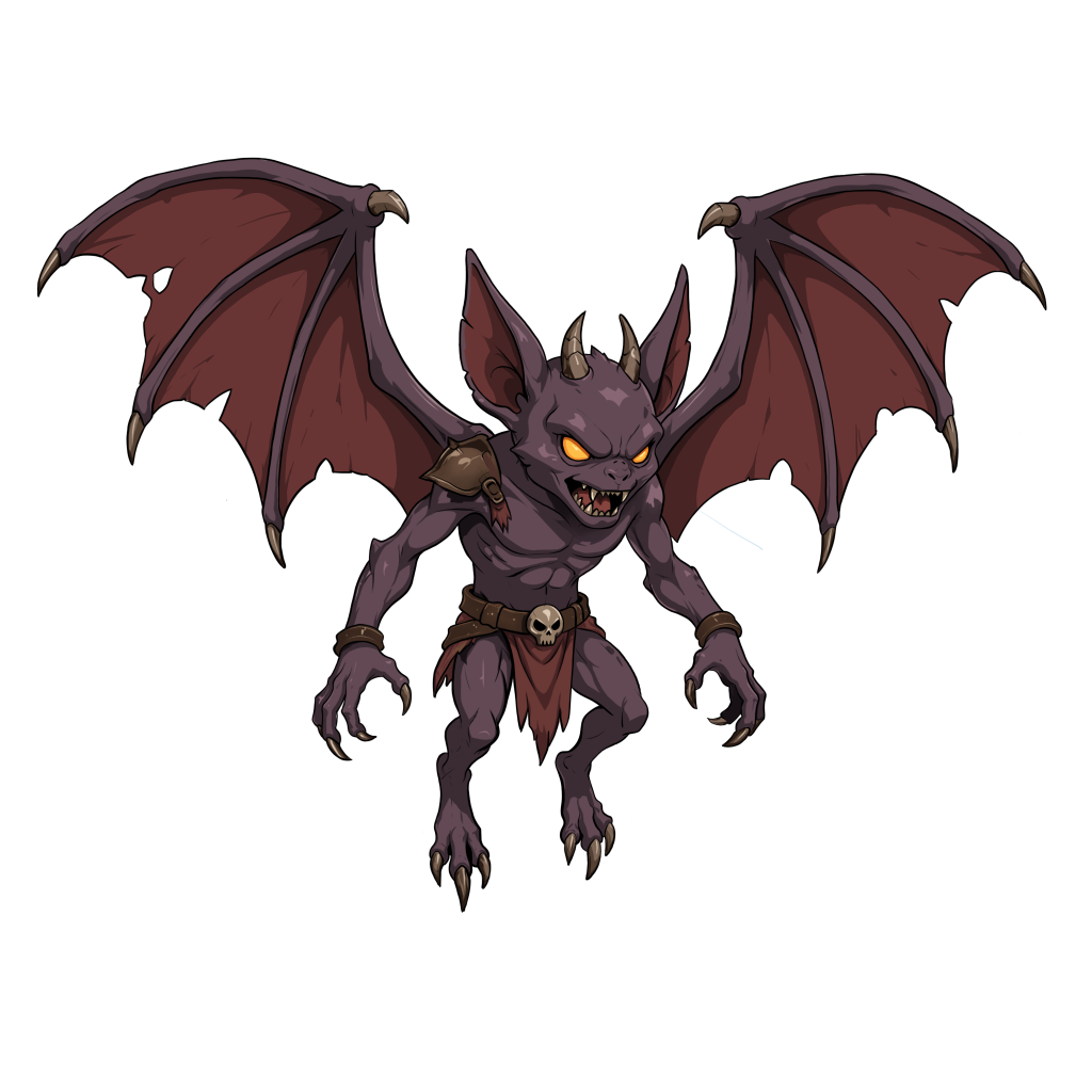 Flying Demon 2D Game Character Asset Pack - Layered PSD & Spine 2D Sprite