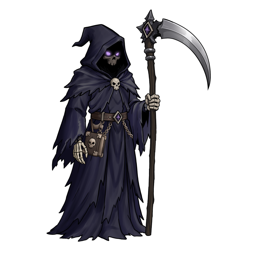 Grim Reaper 2D Game Character Asset Pack - Layered PSD & Spine 2D Sprite