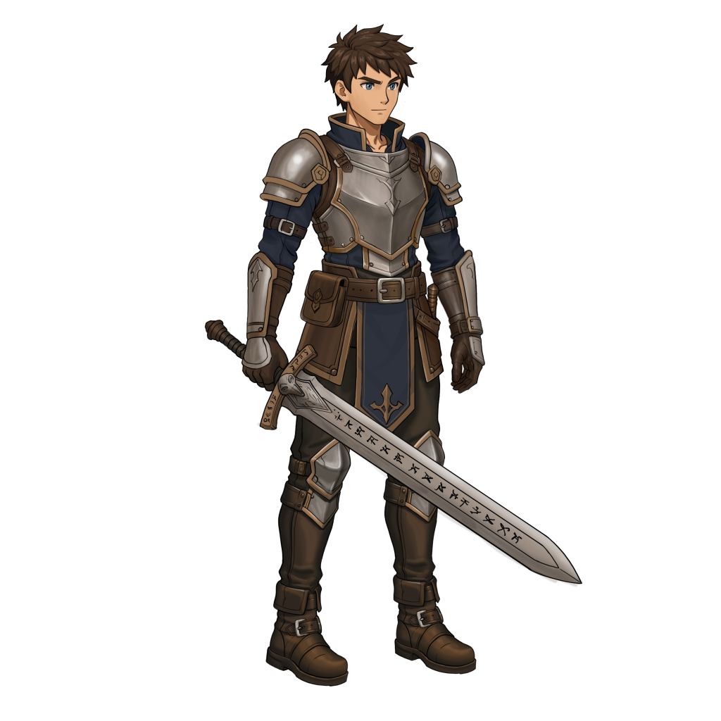 Knight - Sword Hero 2D Game Character Asset Pack - Layered PSD & Spine 2D Sprite